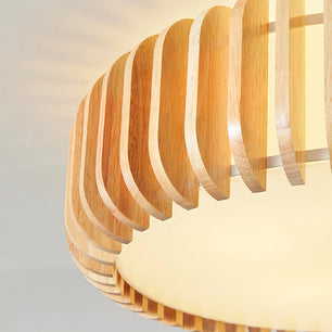 Wooden Drum Ceiling Lamp