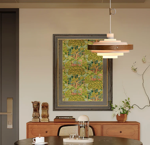 Layered Disc Swing Arm Pendant Light