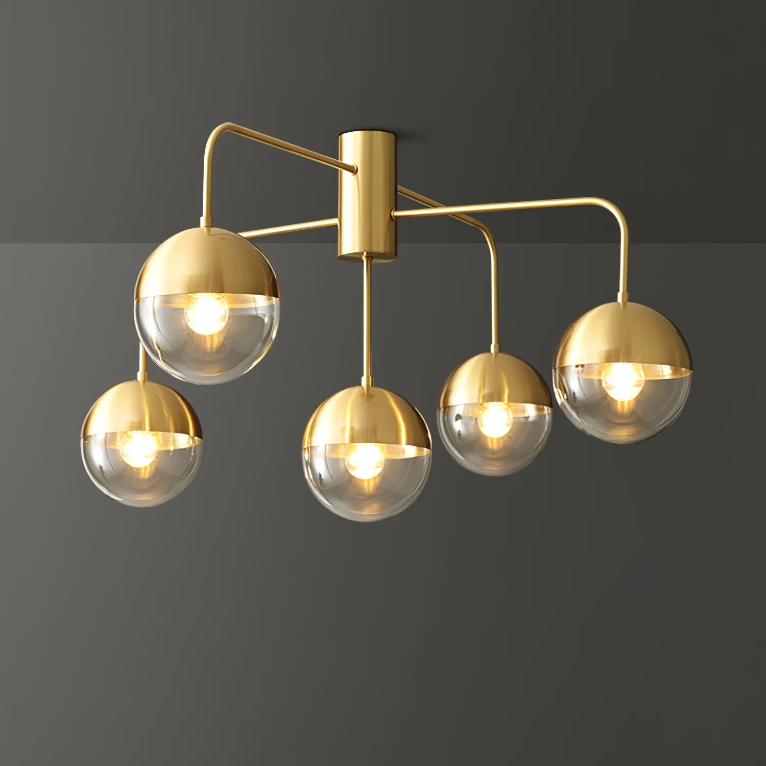 Brass Globulars Ceiling Lamp