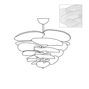 Lotus Leaf Murano Chandelier