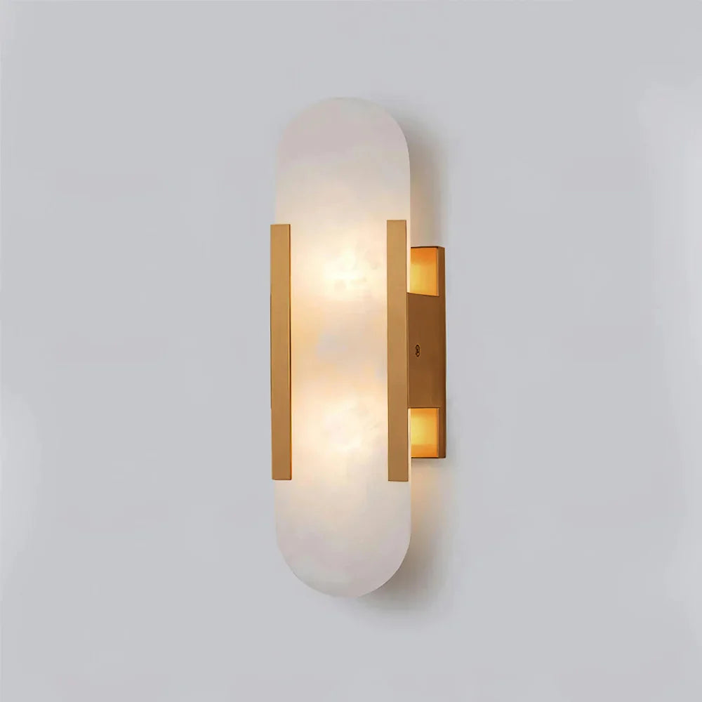 Geometric Harmony Alabaster Wall Lamp