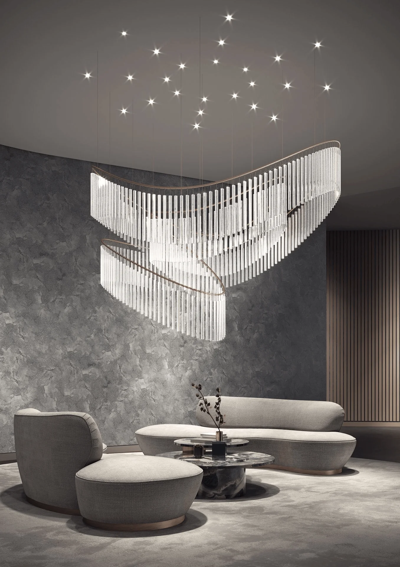 Crystal Spin Customized Chandelier