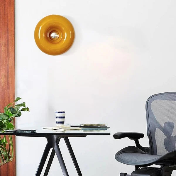 Bauhaus Glass Donut Table / Wall Lamp S77