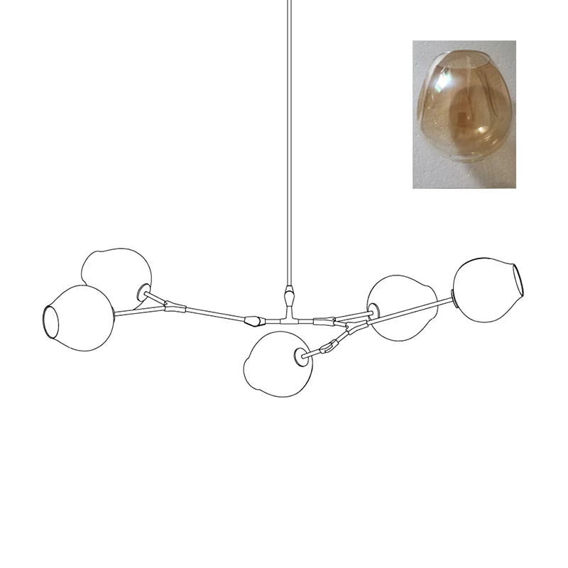 Perry Globe Horizontal Chandelier