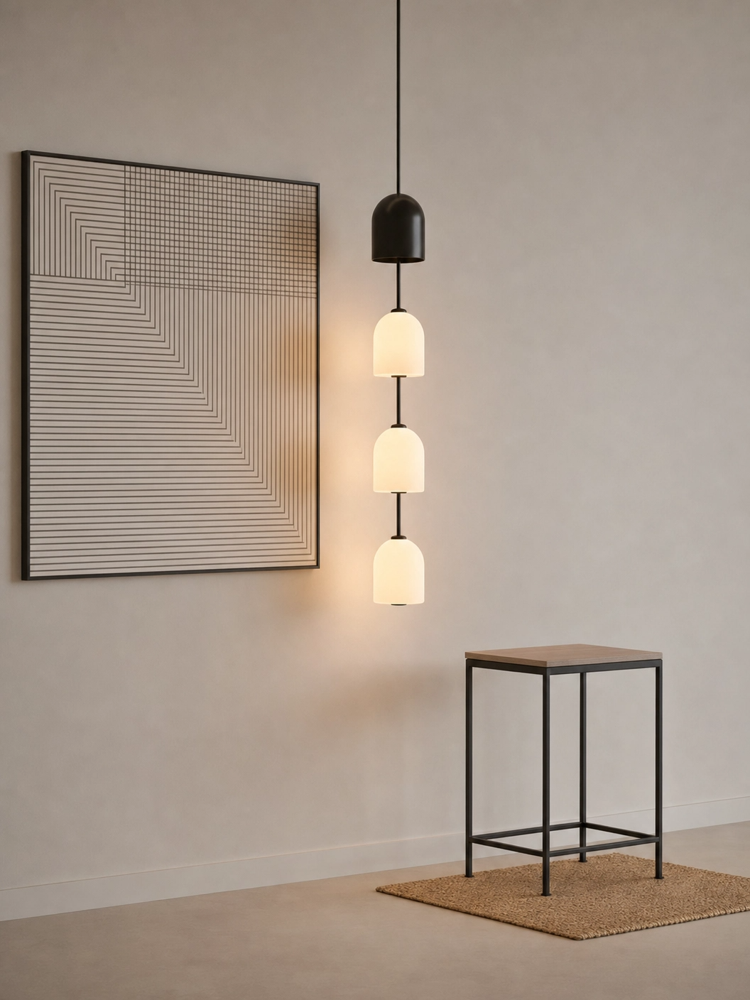 Perla Stacked Glass Pendant Light