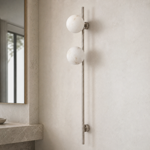 Sfera Alabaster Globe Vertical Wall Sconce