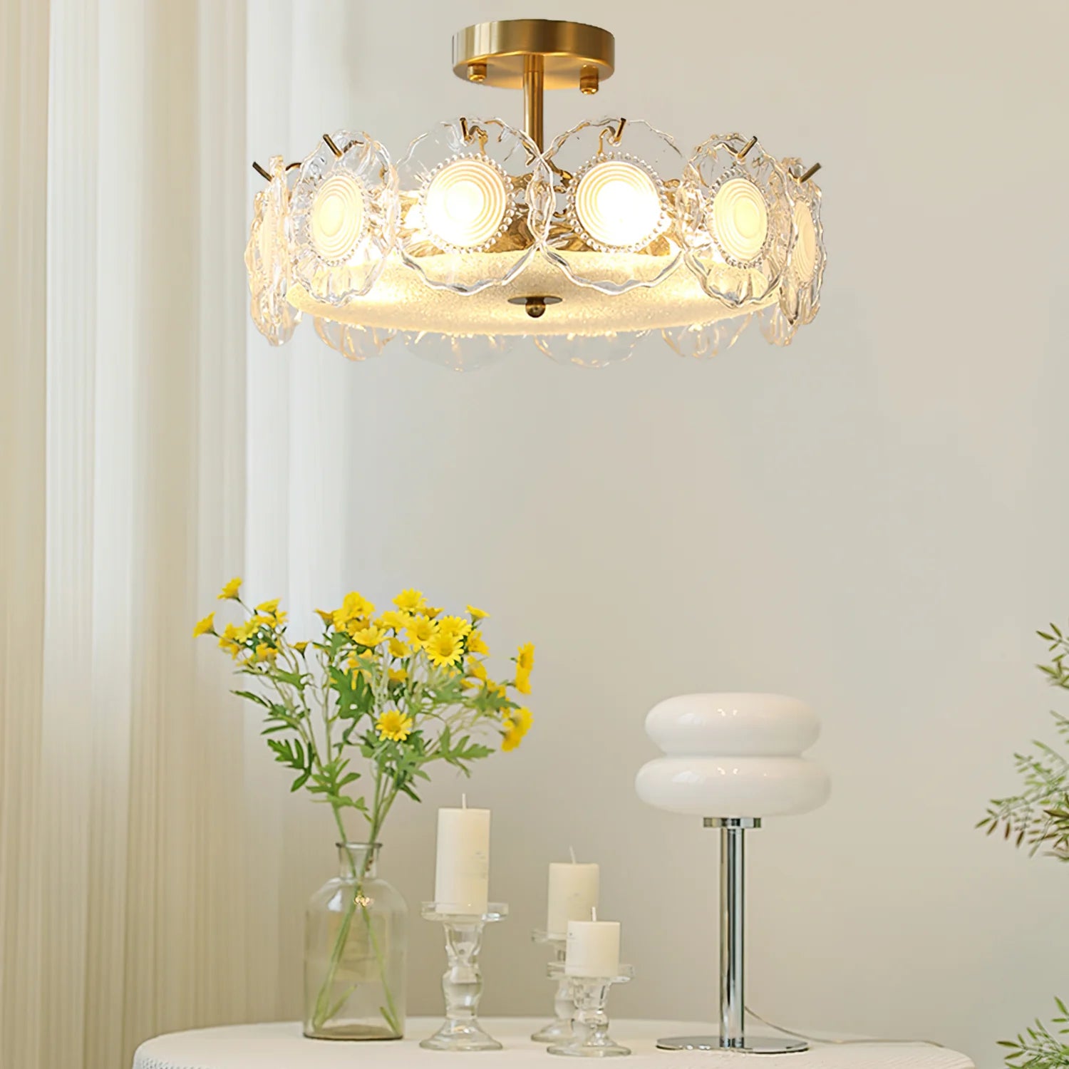 Pobllem Glass Ceiling Lamp