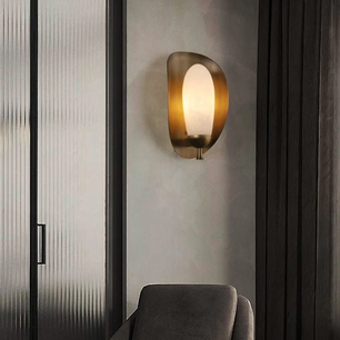 Lunette Alabaster Wall Sconce