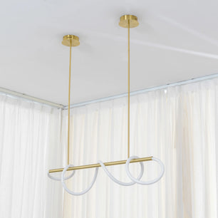 Serpentine Glow Gold Chandelier