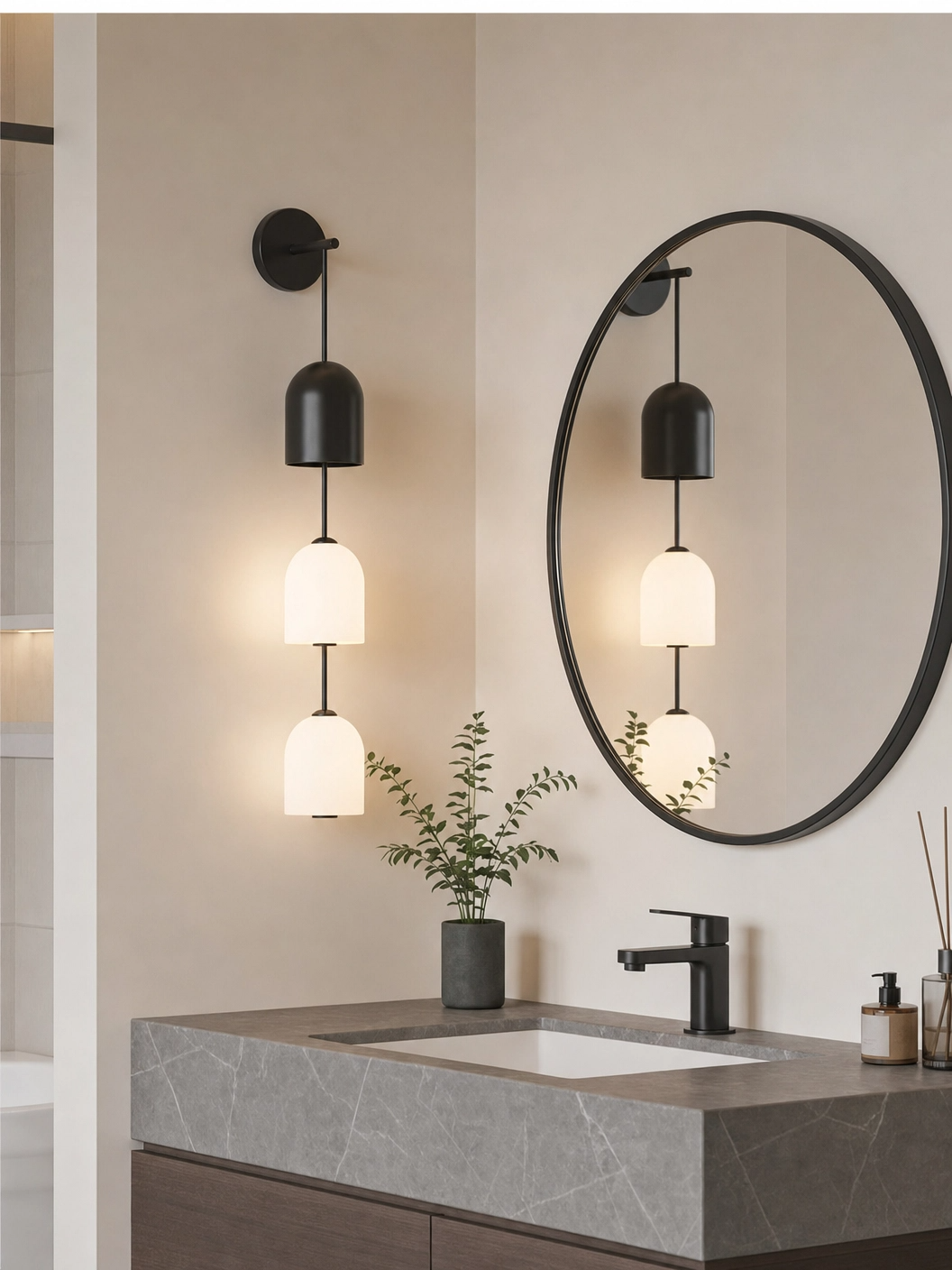 Perla Stacked Glass Sconces