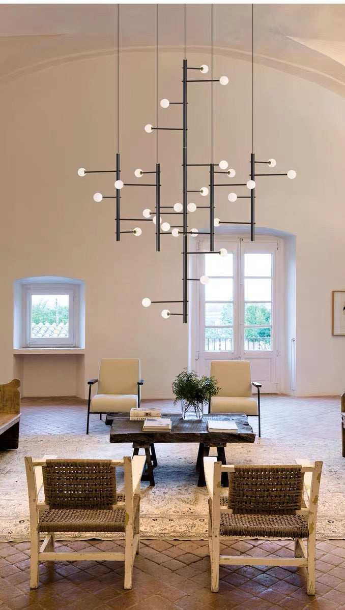 Orbit Cascade Multi-Globe Chandelier