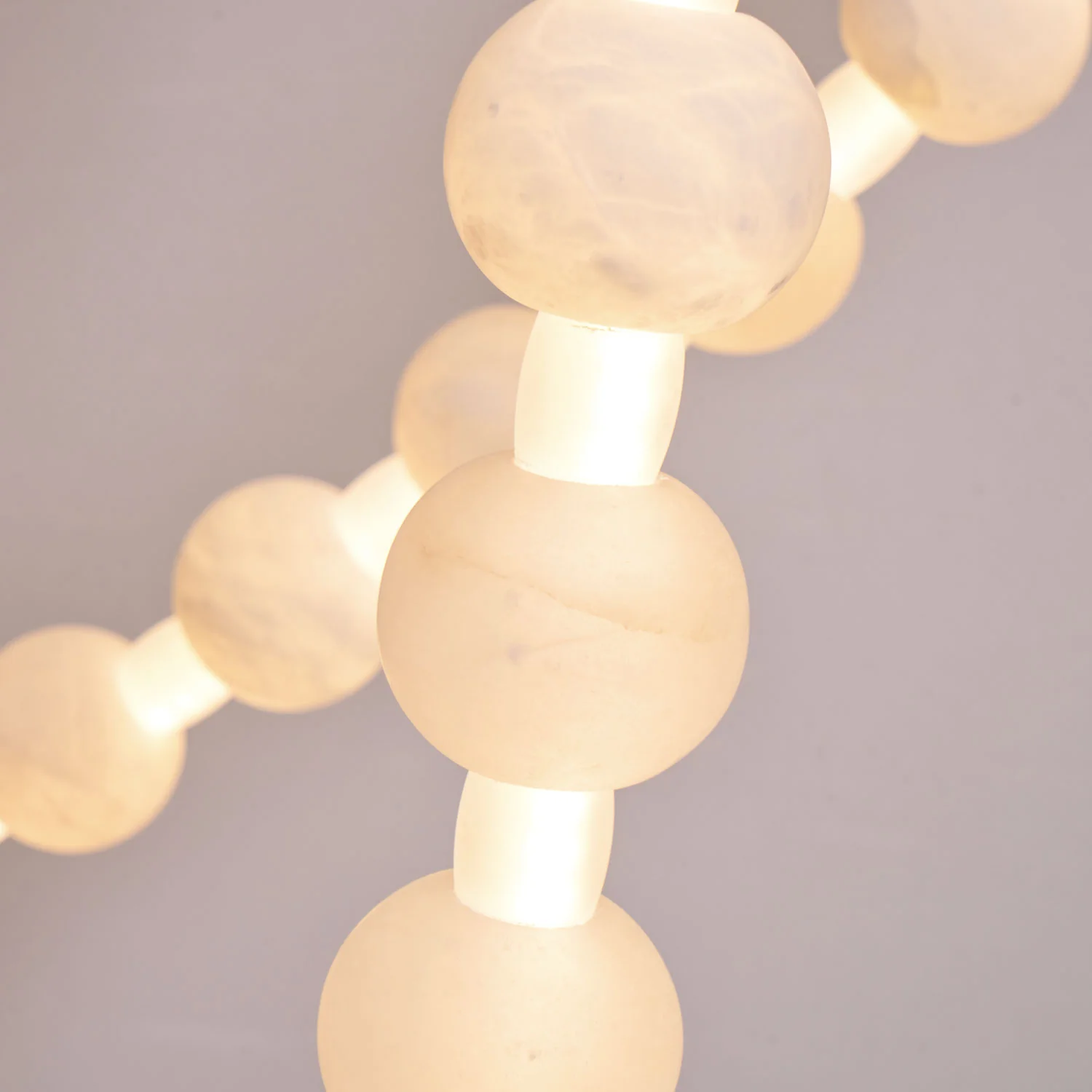 Alabaster Bead Multi-point Pendant Light