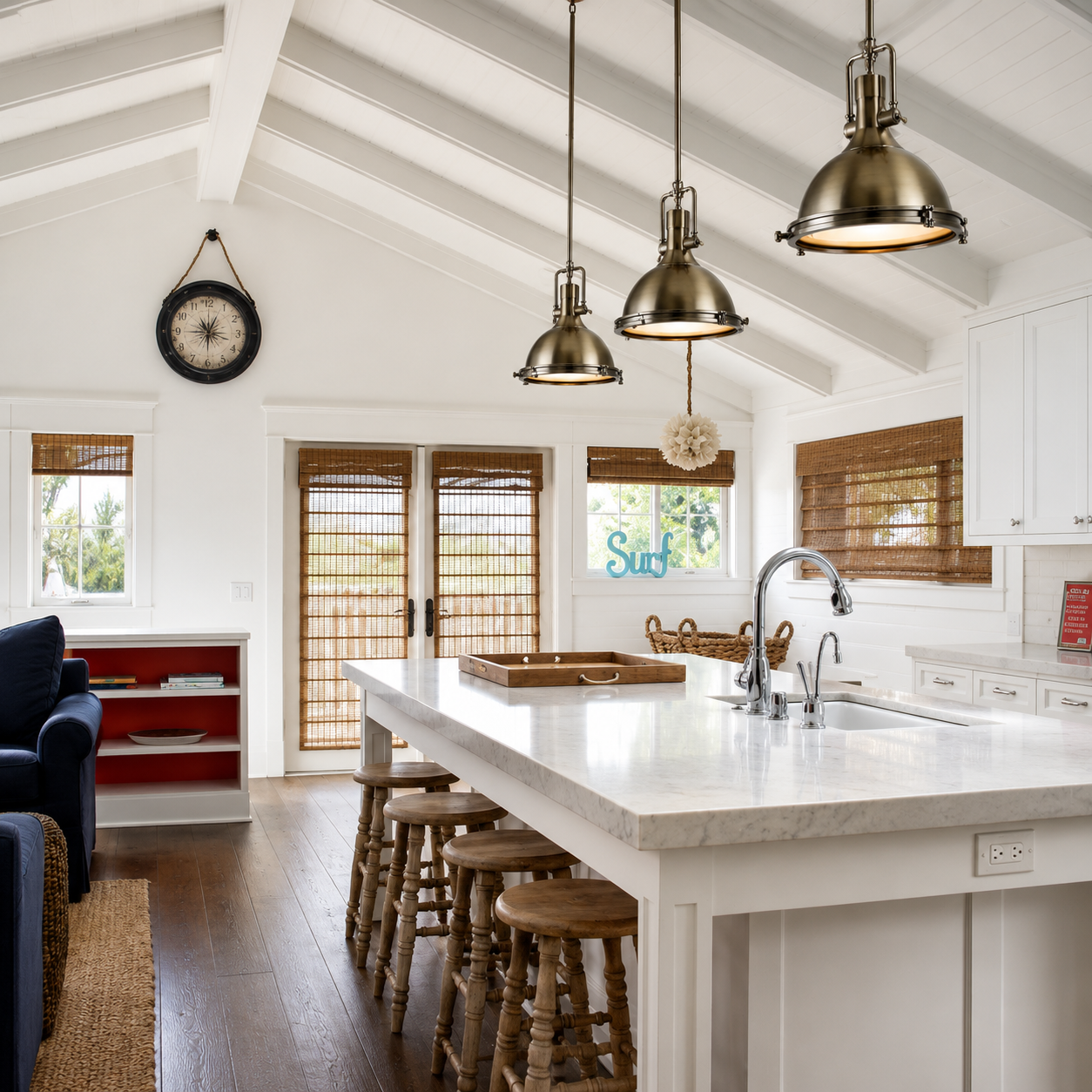Industrial Nautical Dome Pendant Light