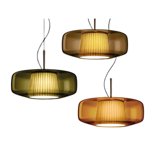 Plisse Pleated  Glass Pendant Light