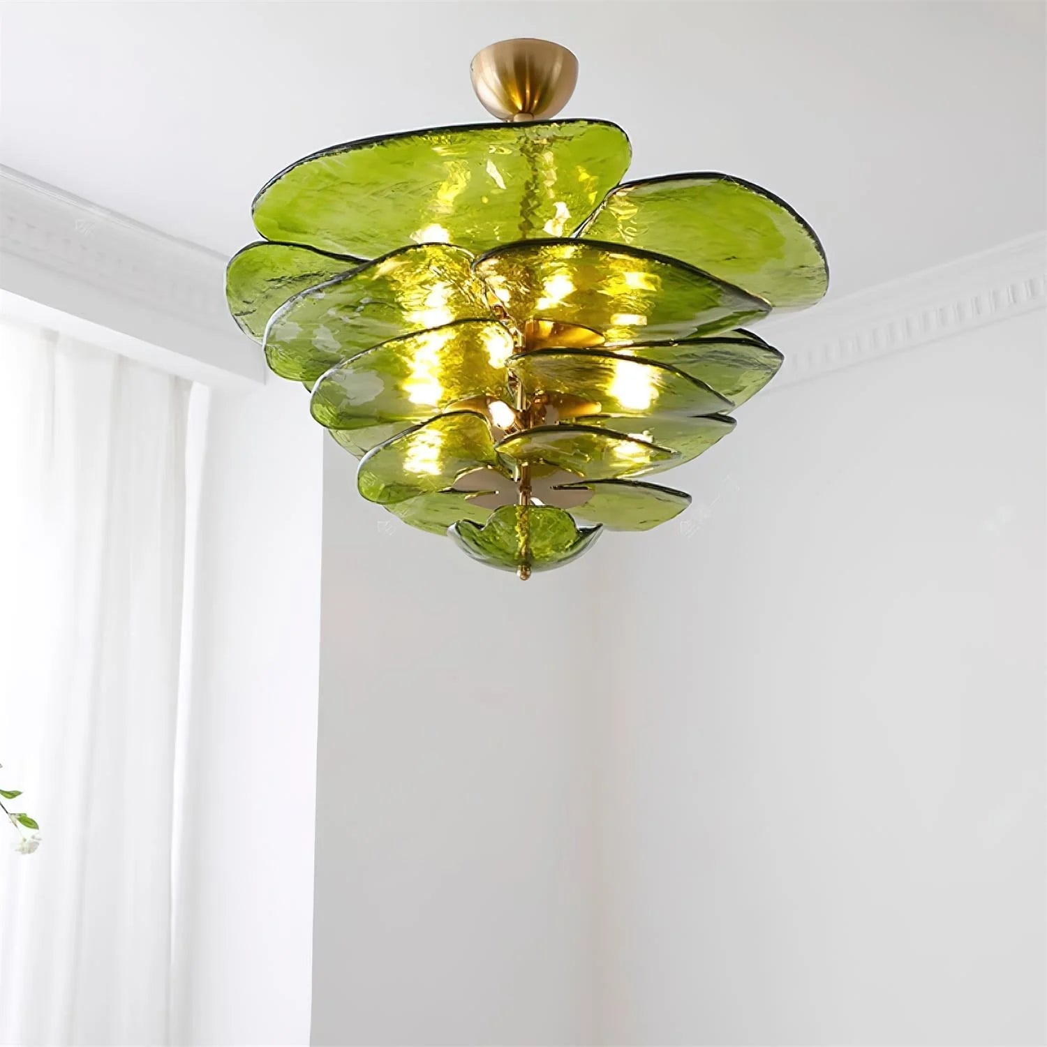 Lotus Leaf Murano Chandelier