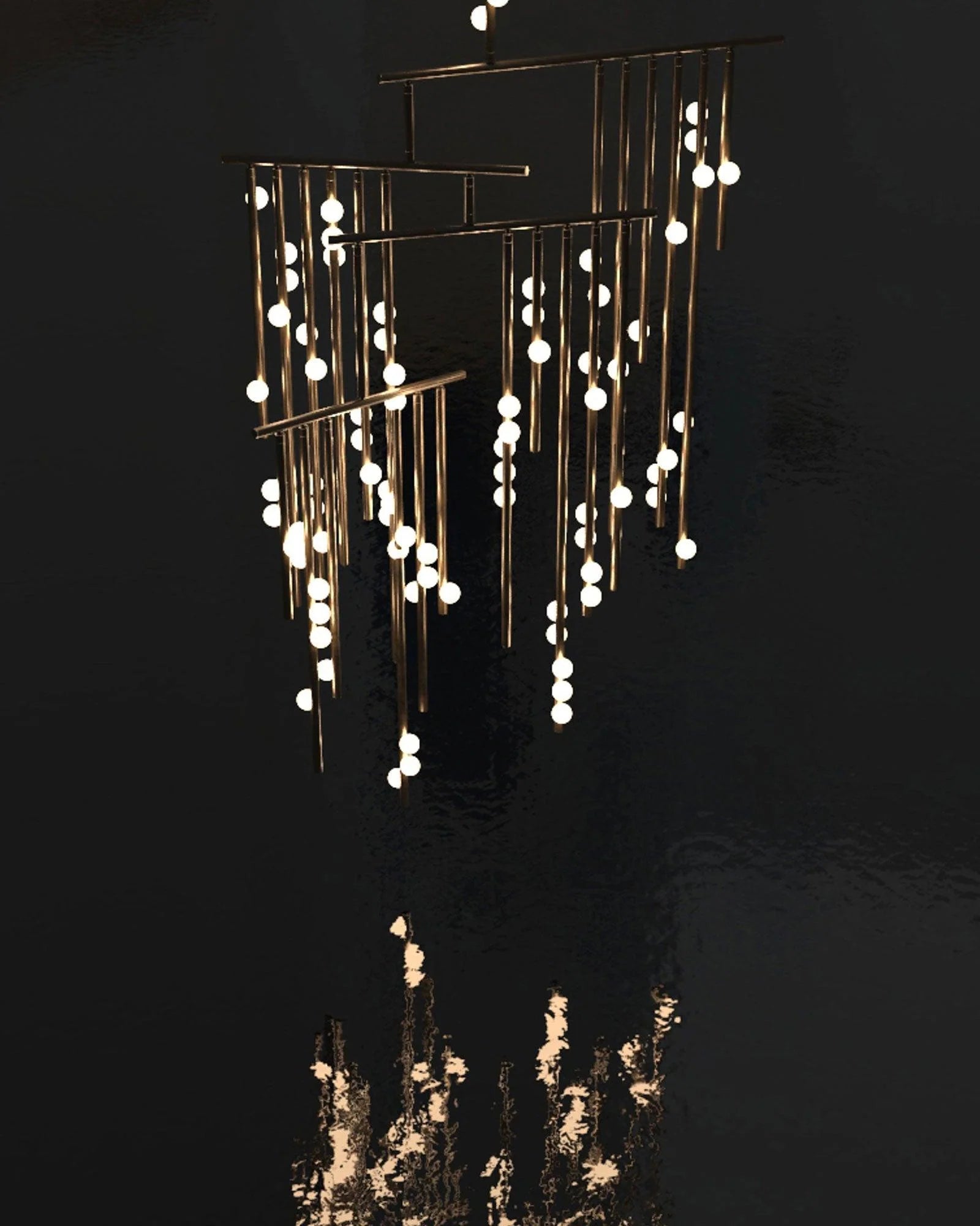 Luminous Cascade Chandelier