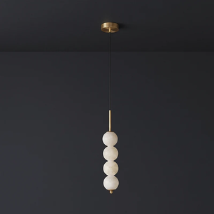 Alabaster Bead Pendant Light