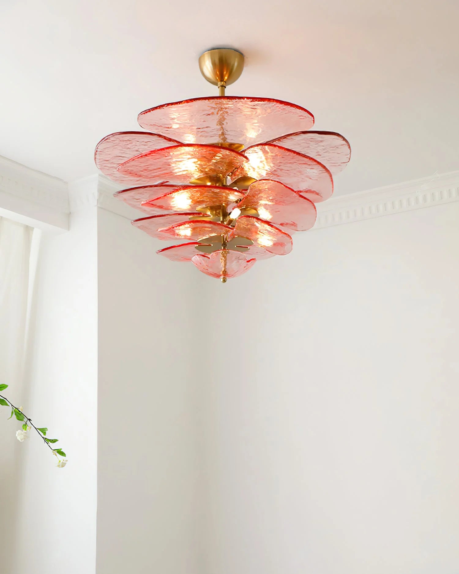 Lotus Leaf Murano Chandelier