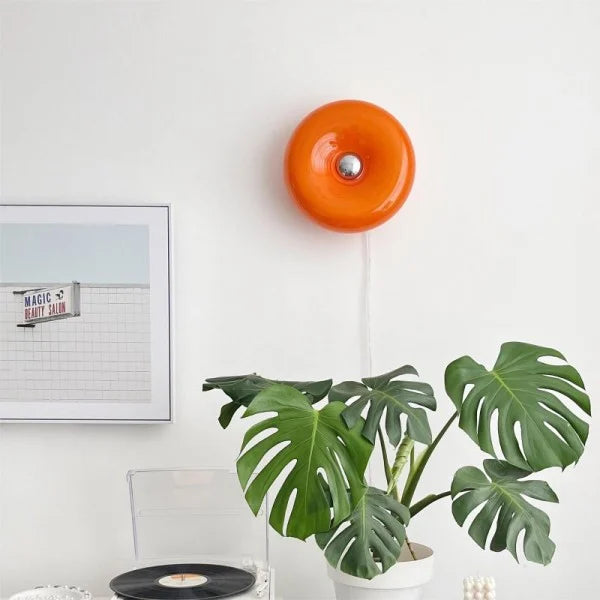 Bauhaus Glass Donut Table / Wall Lamp S77