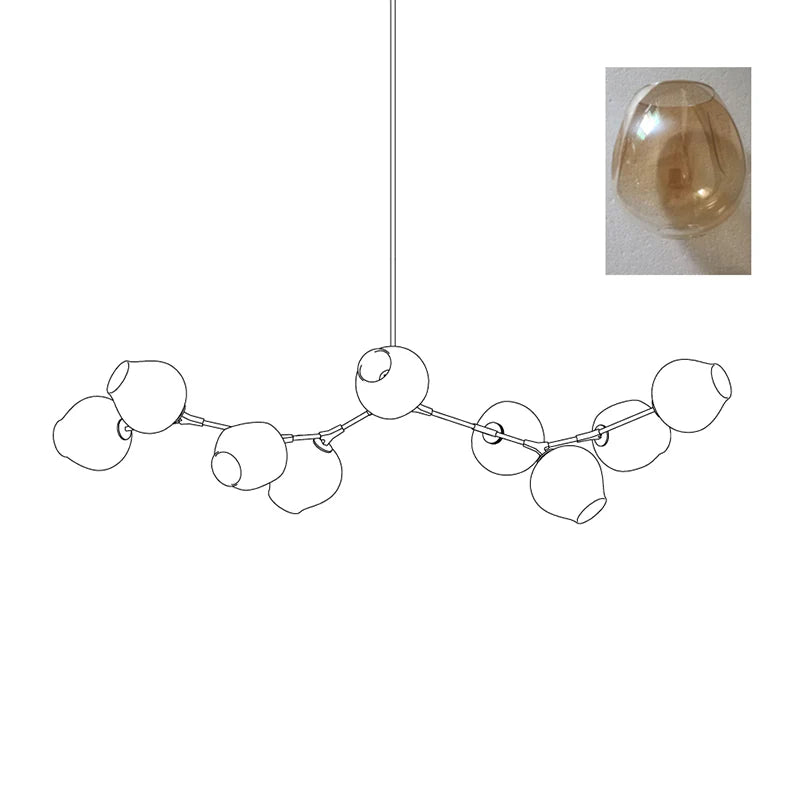 Perry Globe Horizontal Chandelier