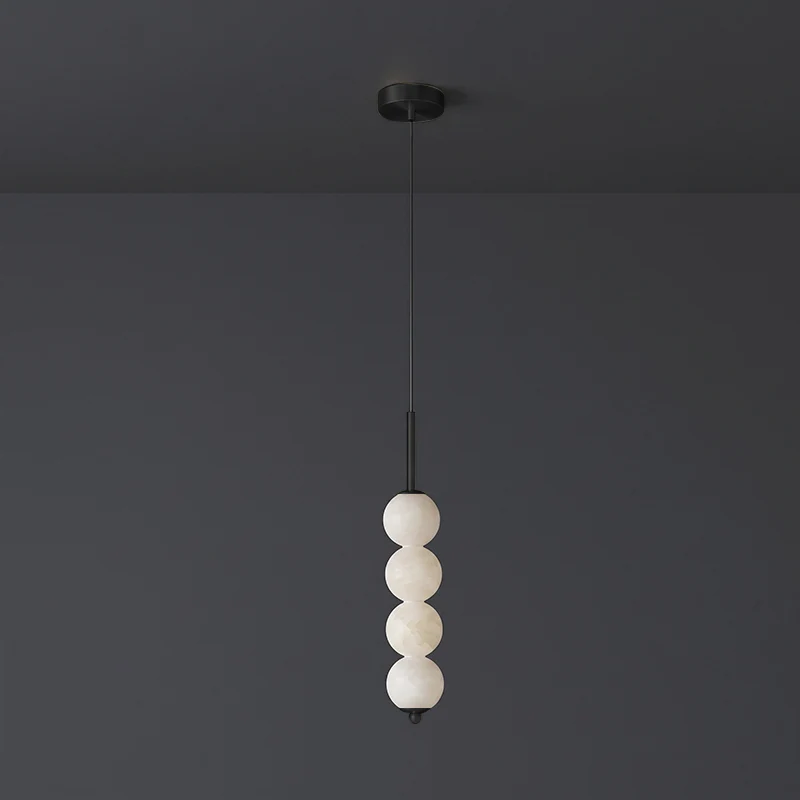 Alabaster Bead Pendant Light