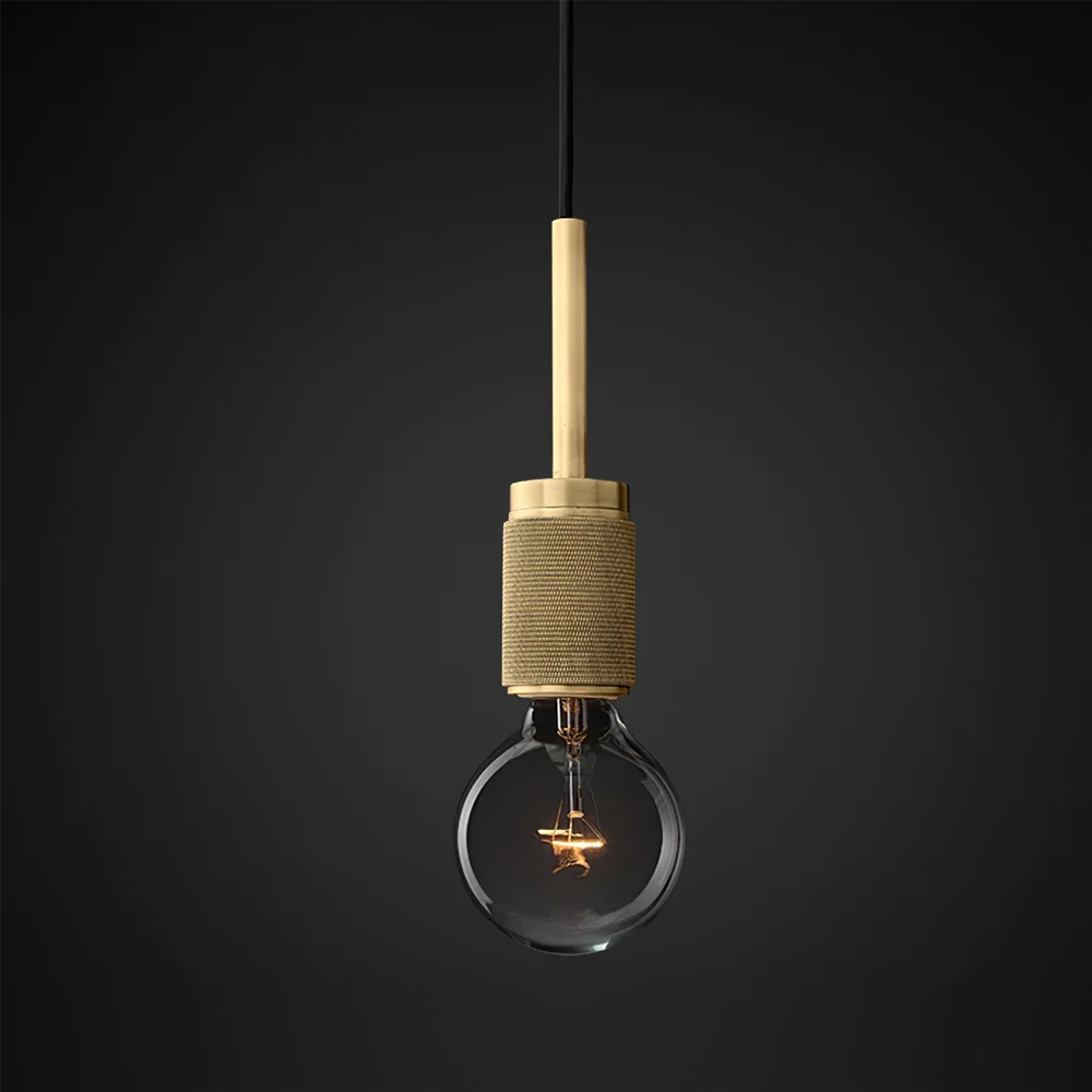 Brass & Clear Glass Pendant Light