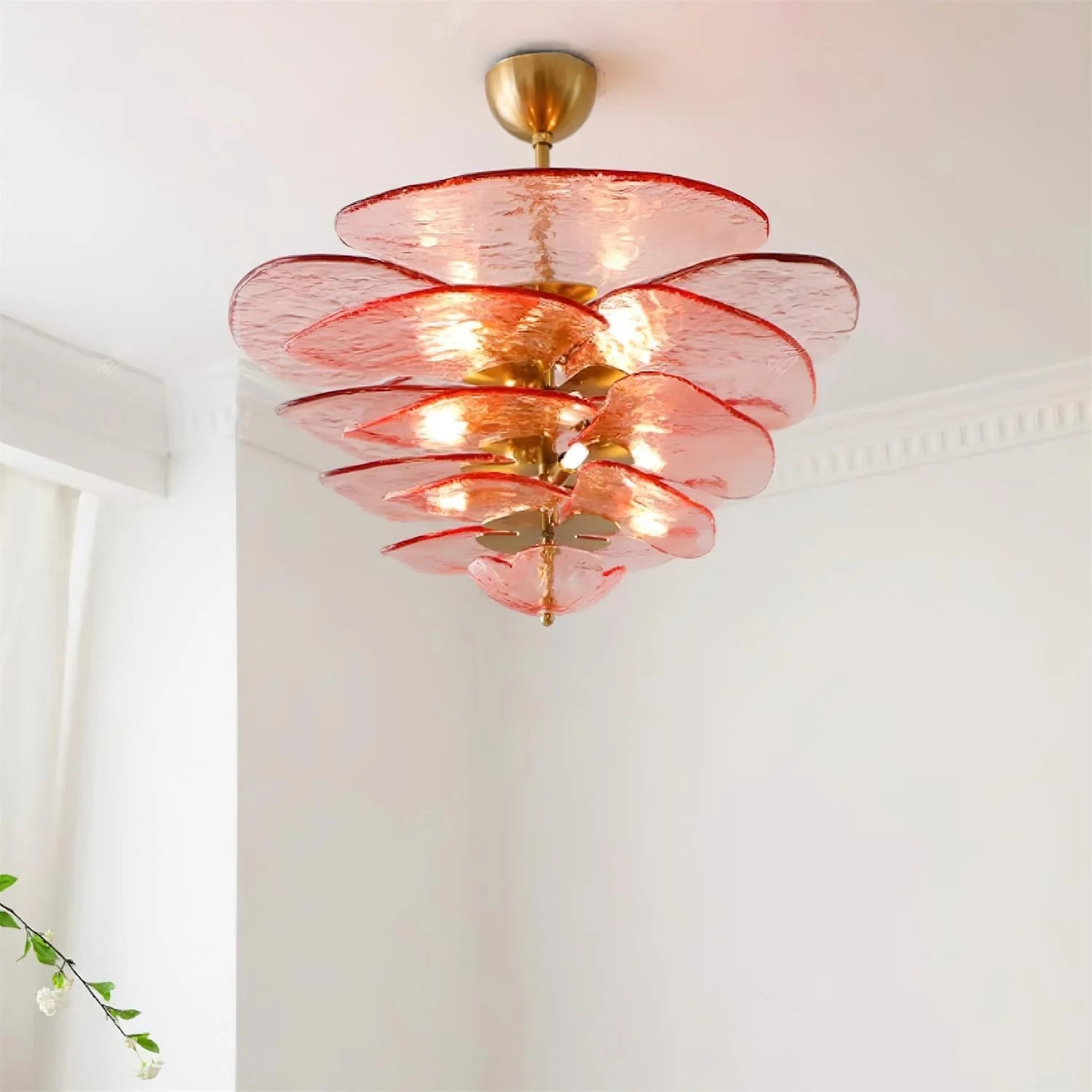Lotus Leaf Murano Chandelier