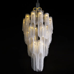 Cascade Silver Chandelier