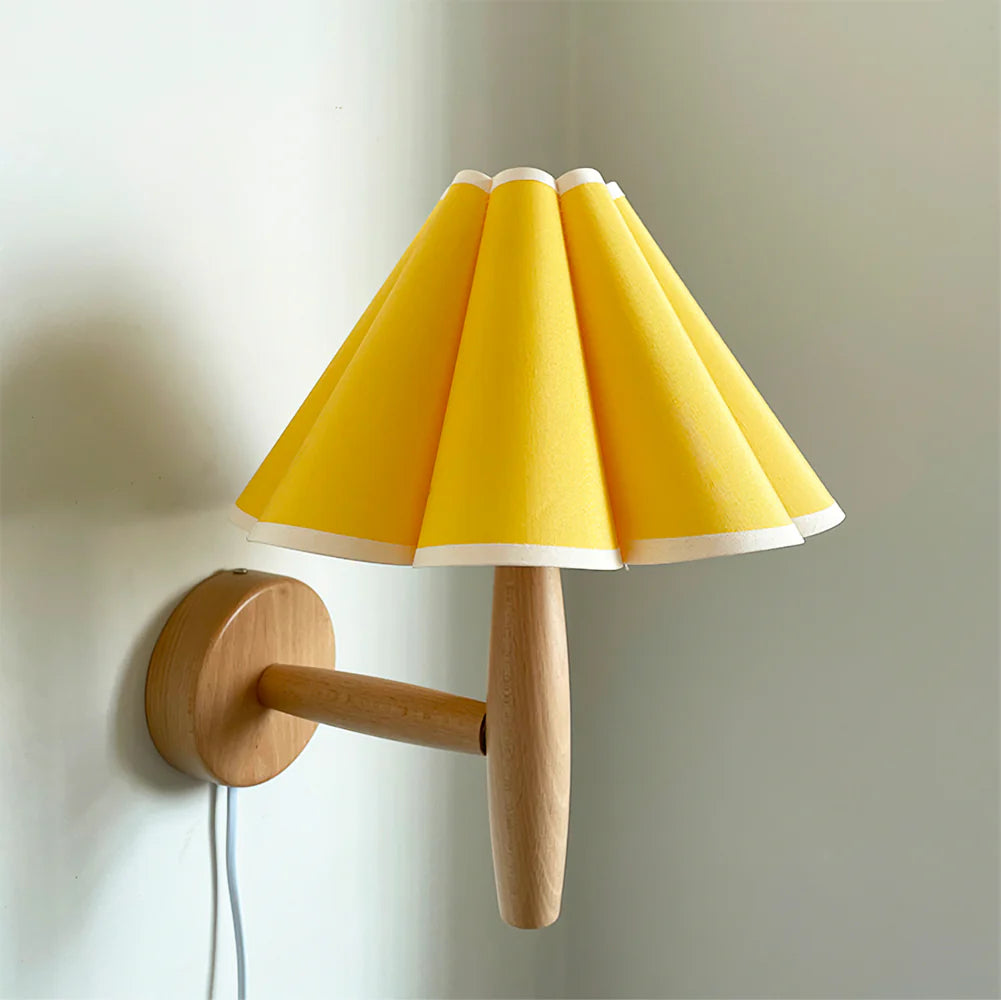 Vintage Fluted Plug In Wall Lamp