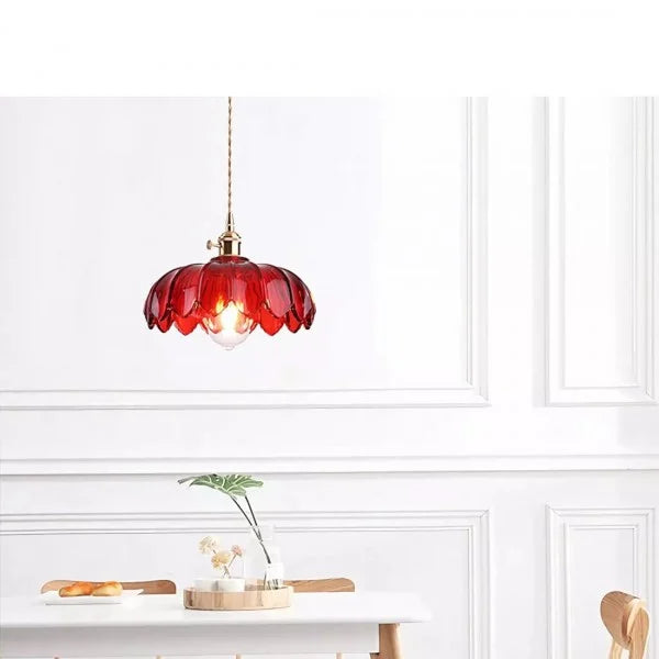 Retro Petal Glass Pendant Light S98