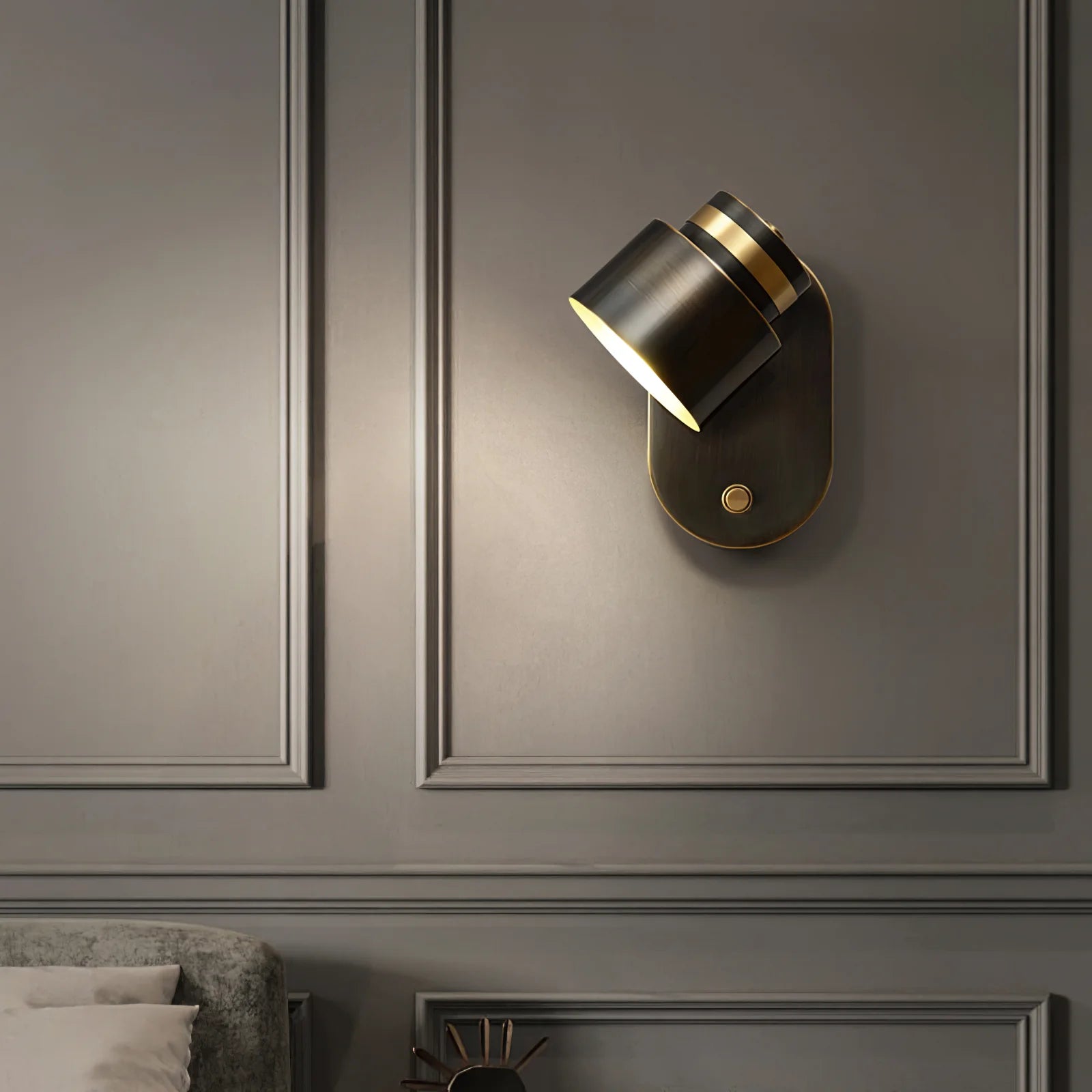 Brass Cylinder Wall Lamp