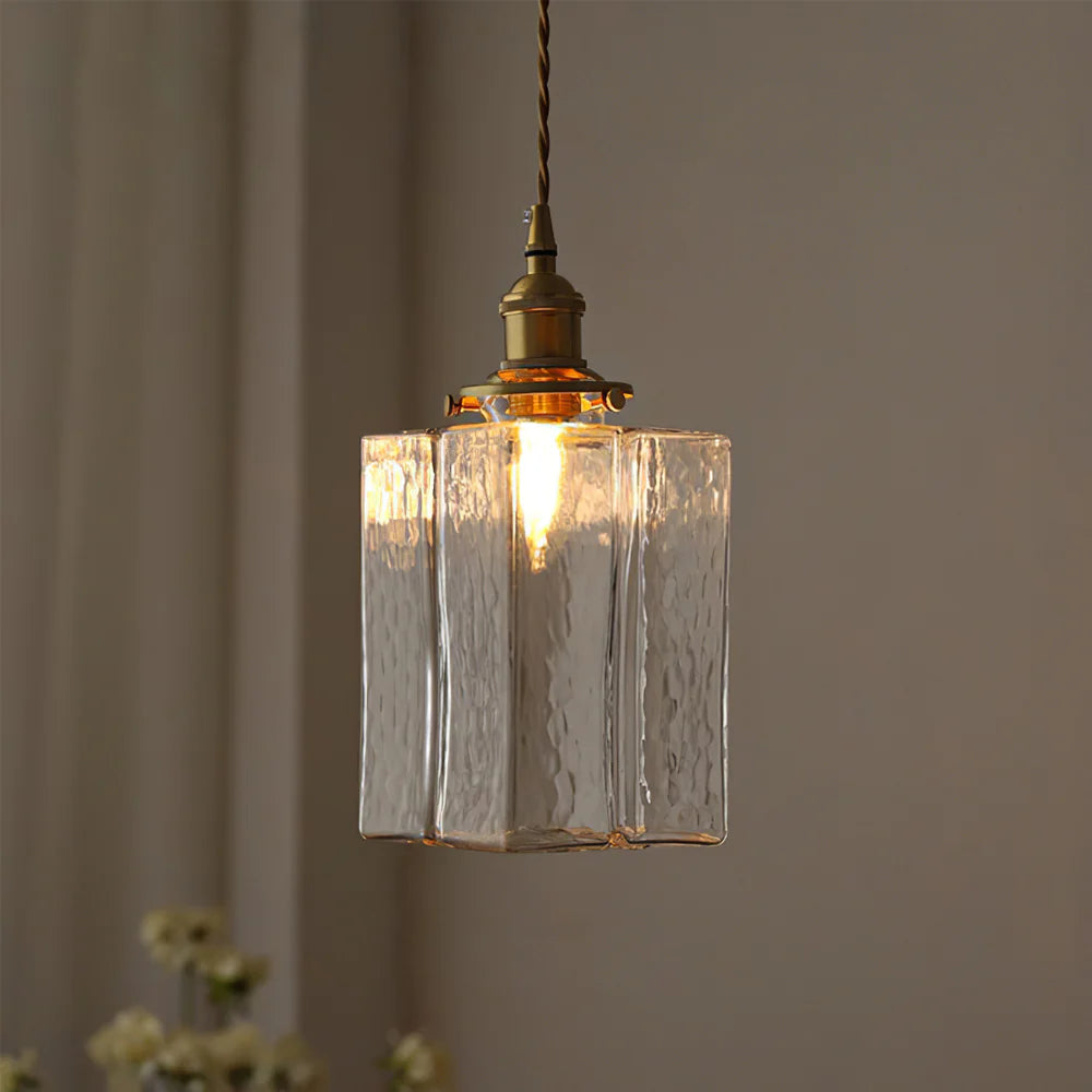 Jewel Glass Brass Pendant Light