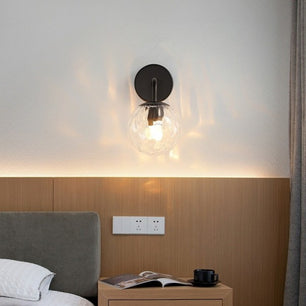 Modern Ficcas Metal Glass Polishing Wall Light for Bedroom Hallway