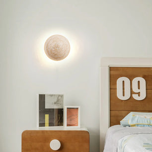 Round Travertine Wall Lamp