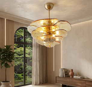Lotus Leaf Murano Chandelier
