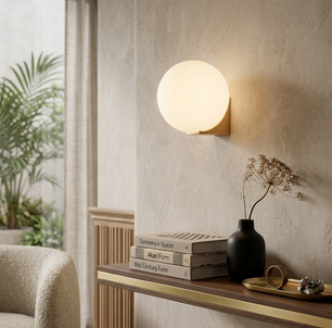 Minimalist Geometric Glass Globe Wall Lamp