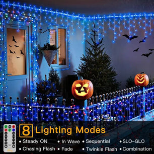 486 LED Blue Icicle Christmas Lights