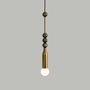 Atelier Marble & Brass Pendant Light