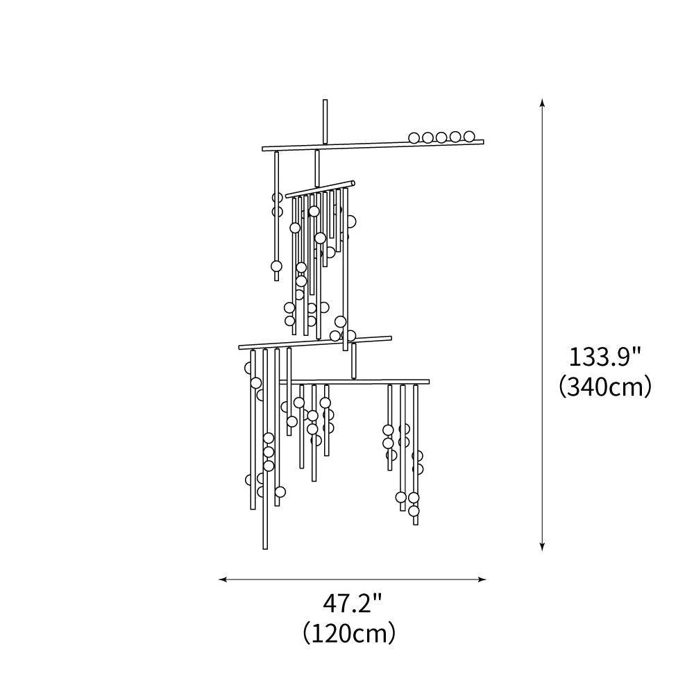 Luminous Cascade Chandelier