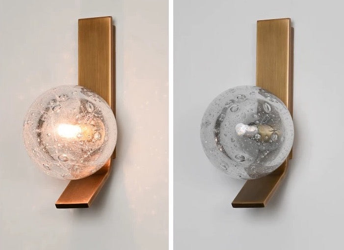 Bolla Bubble Glass Wall Sconce