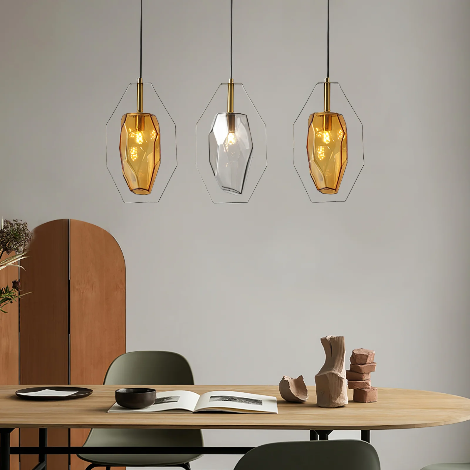 Faceted Gem Pendant Light