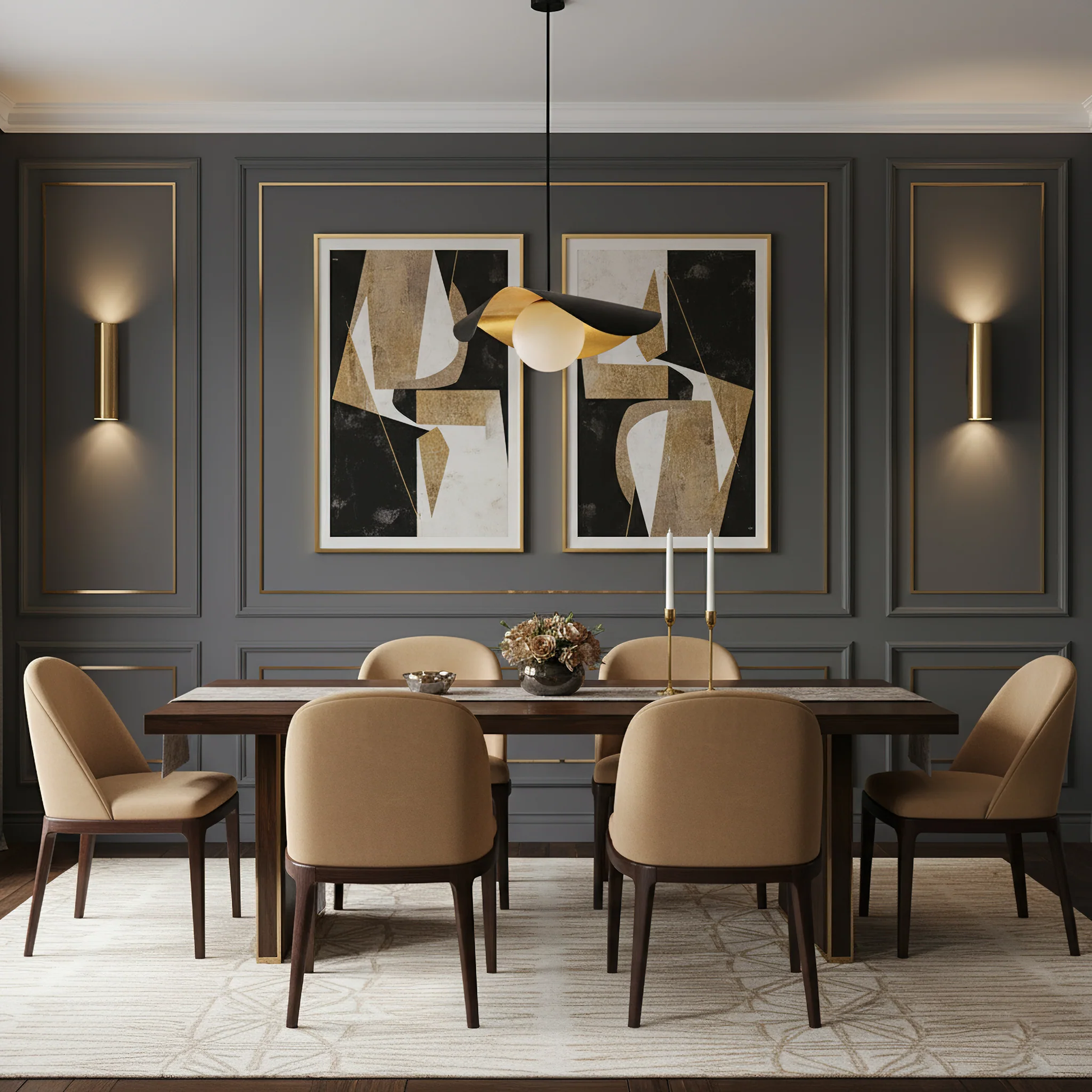 Curved Shell Pendant Light