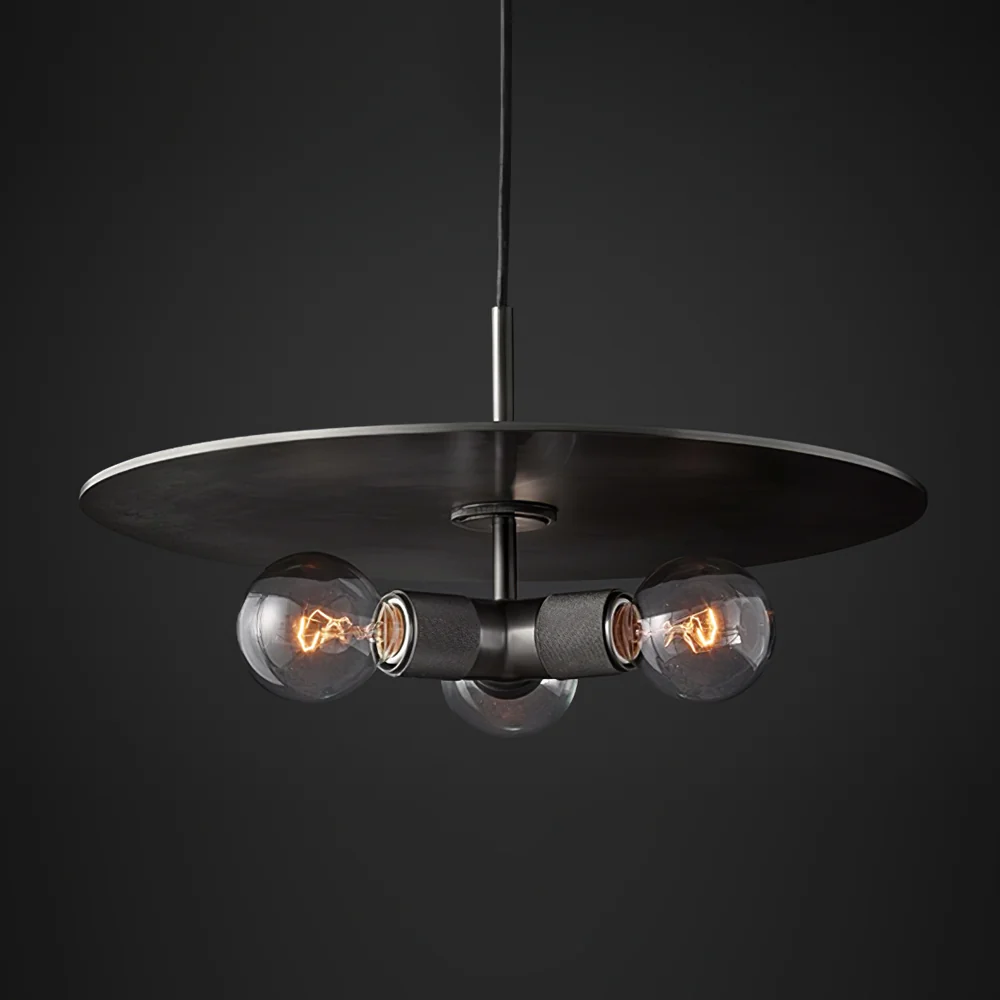 Brass & Clear Glass Pendant Light