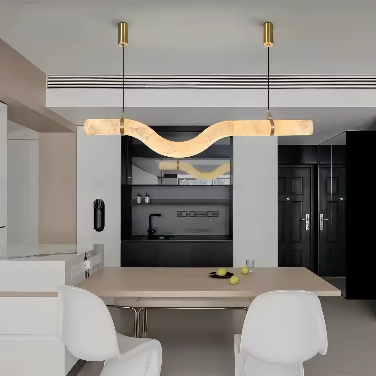 Onda Alabaster Linear Pendant