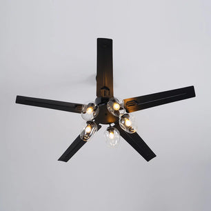 Glass Ball Ceiling Fan Light