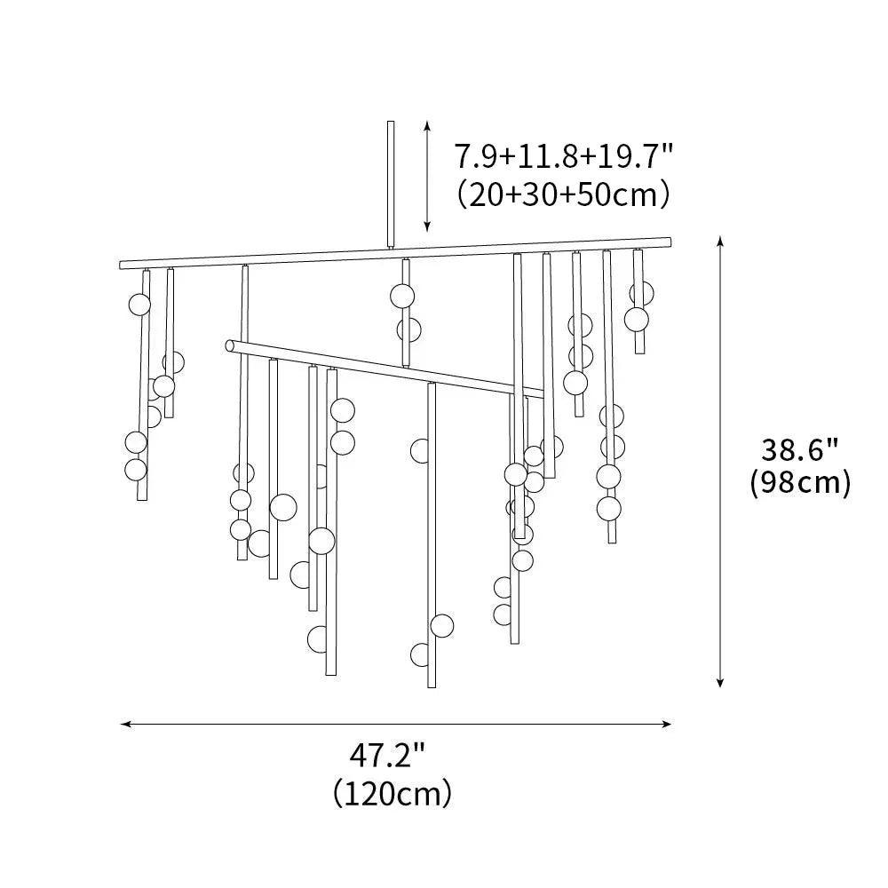 Luminous Cascade Chandelier