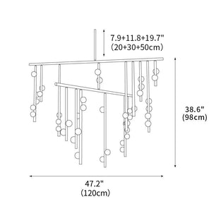 Luminous Cascade Chandelier