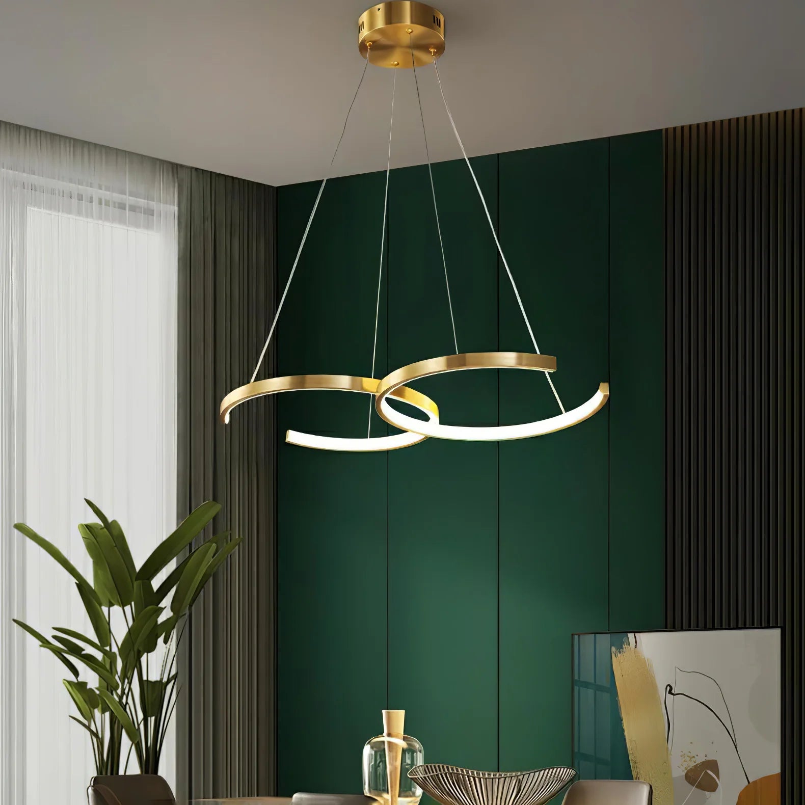 Double Rings Pendant Light