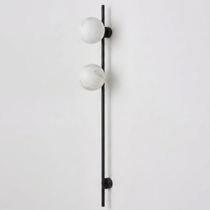Sfera Alabaster Globe Vertical Wall Sconce
