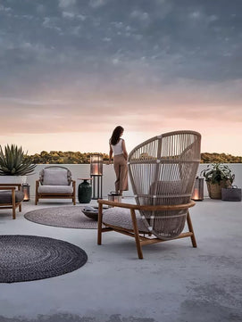 Line Glass Lantern Solar Floor Lamp